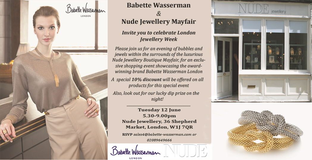Babette Wasserman Nude Jewellery Mayfair Shopping Event Babette Wasserman