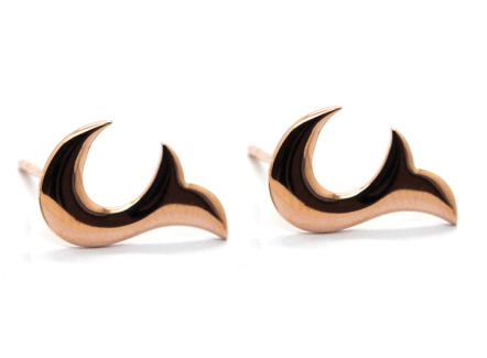 Flame Earrings Rose Gold