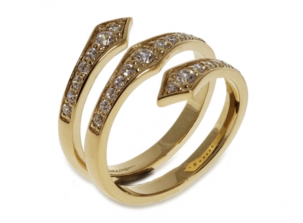 Triple Spear Snake Ring